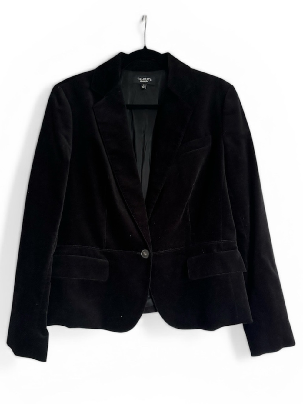 Talbots Black Velvet Blazer